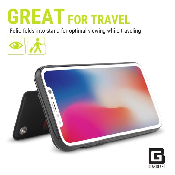 Galaxy S8 Leather Topview Folio Case - Picture 3 of 4